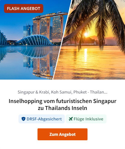 Inselhopping vom futuristischen Singapur zu Thailands Inseln