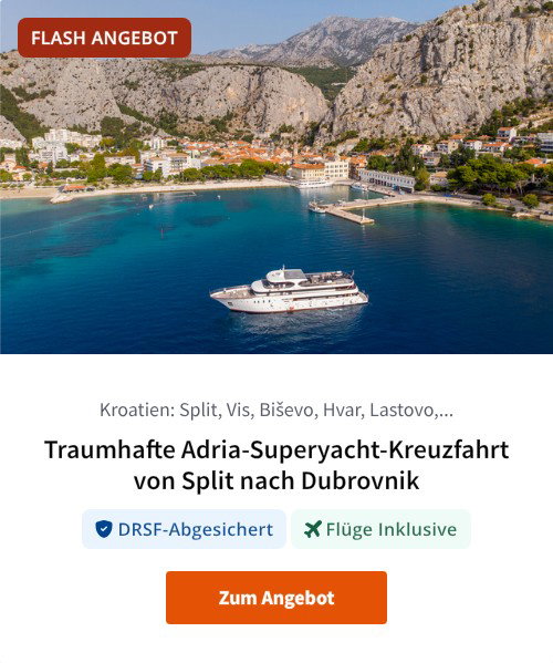 Traumhafte Adria-Superyacht-Kreuzfahrt von Split nach Dubrovnik