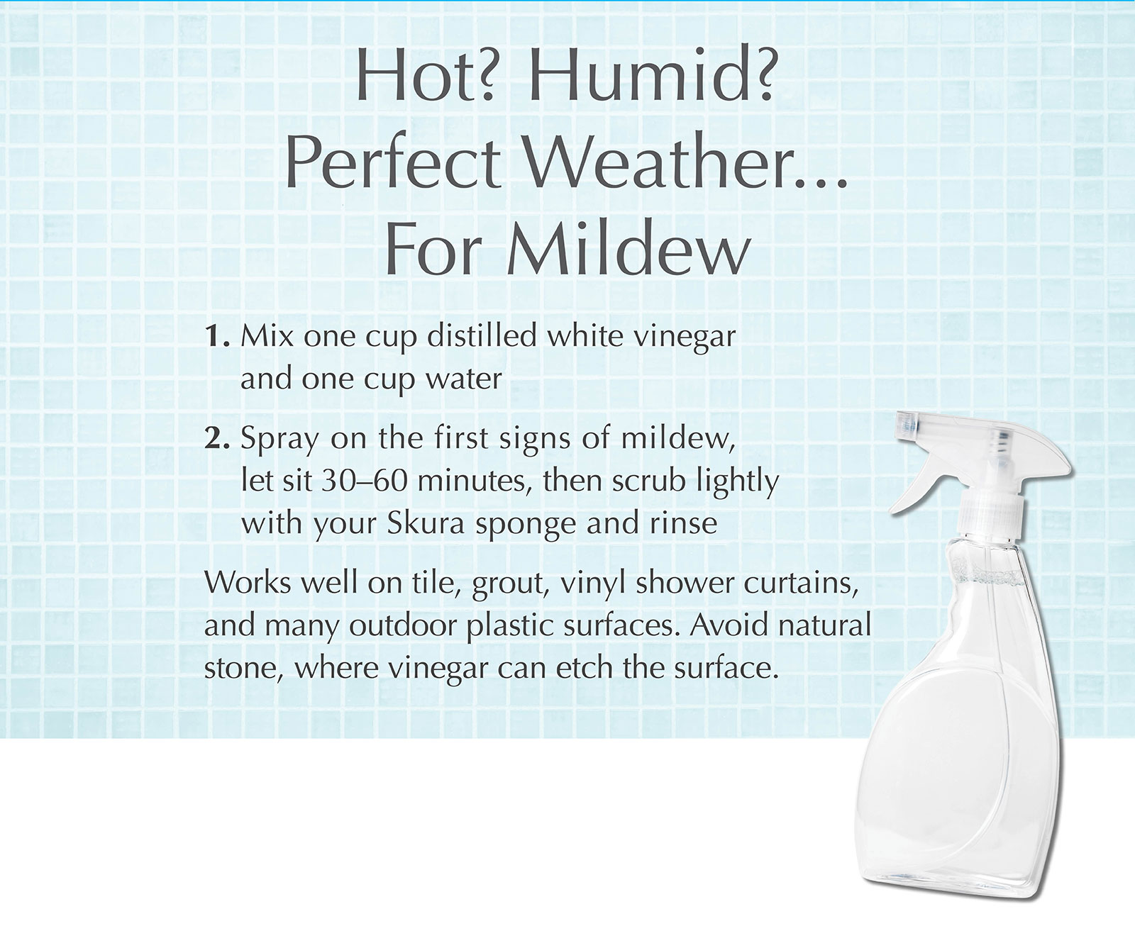 HOT AND HUMID - PERFECT WEATHER FOR MILDEW