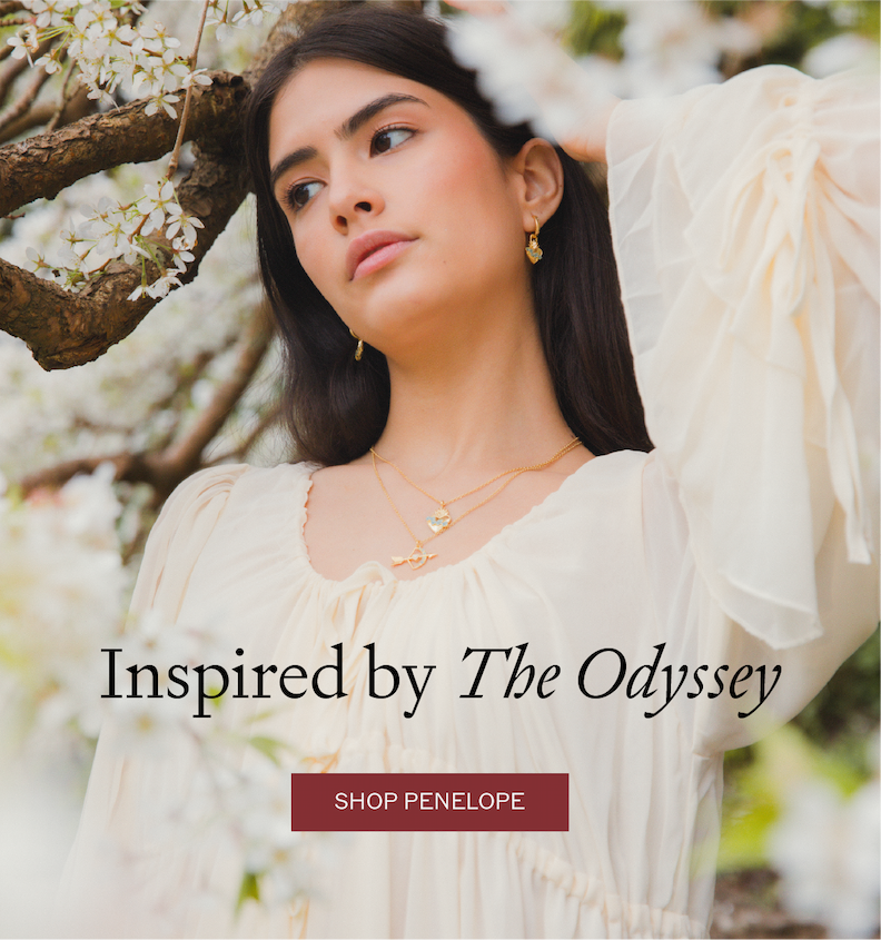 Woman in a dress holding a floral purse, advertising a summer sale up to 50% off.
