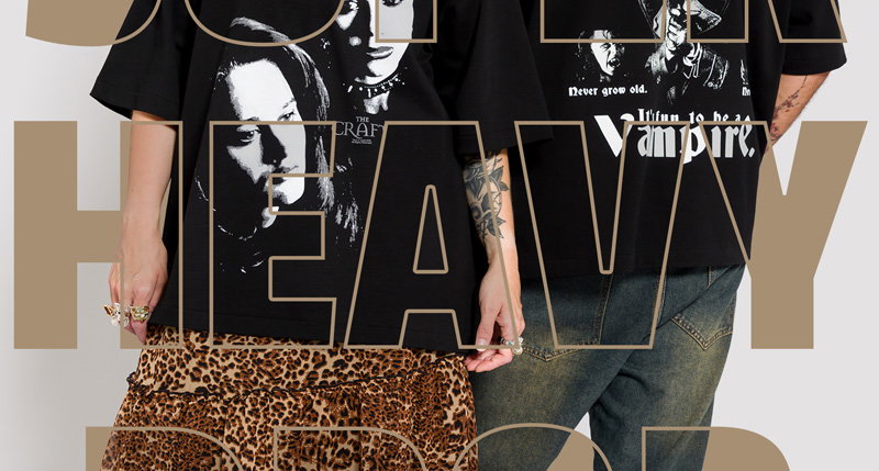The Lost Boys & The Craft Sarah And Nancy Super Heavy Oversized Black T-Shirts With Back Print