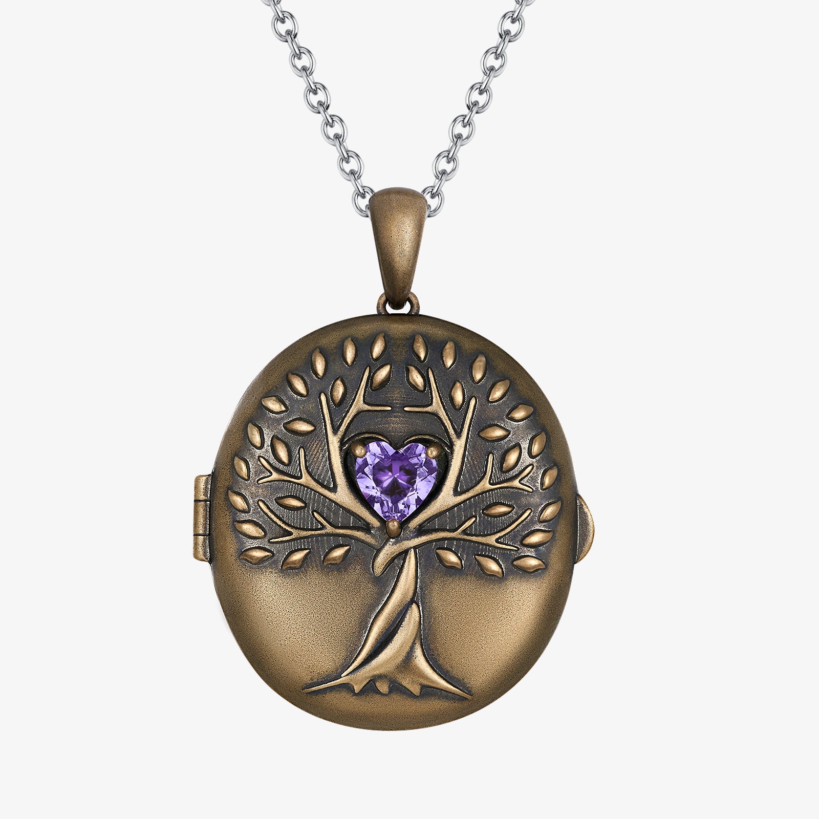 Vintage / Amethyst Tree of Life AI Smart Locket