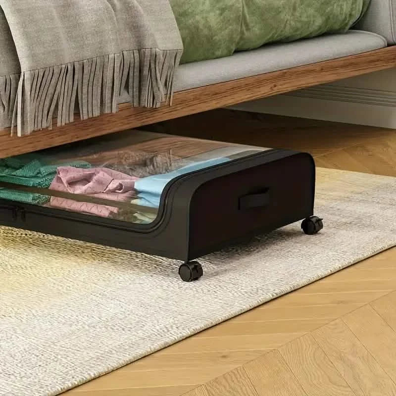 Image of Under-Bed Storage Drawer with Wheels Multipurpose with Clear Window & Label