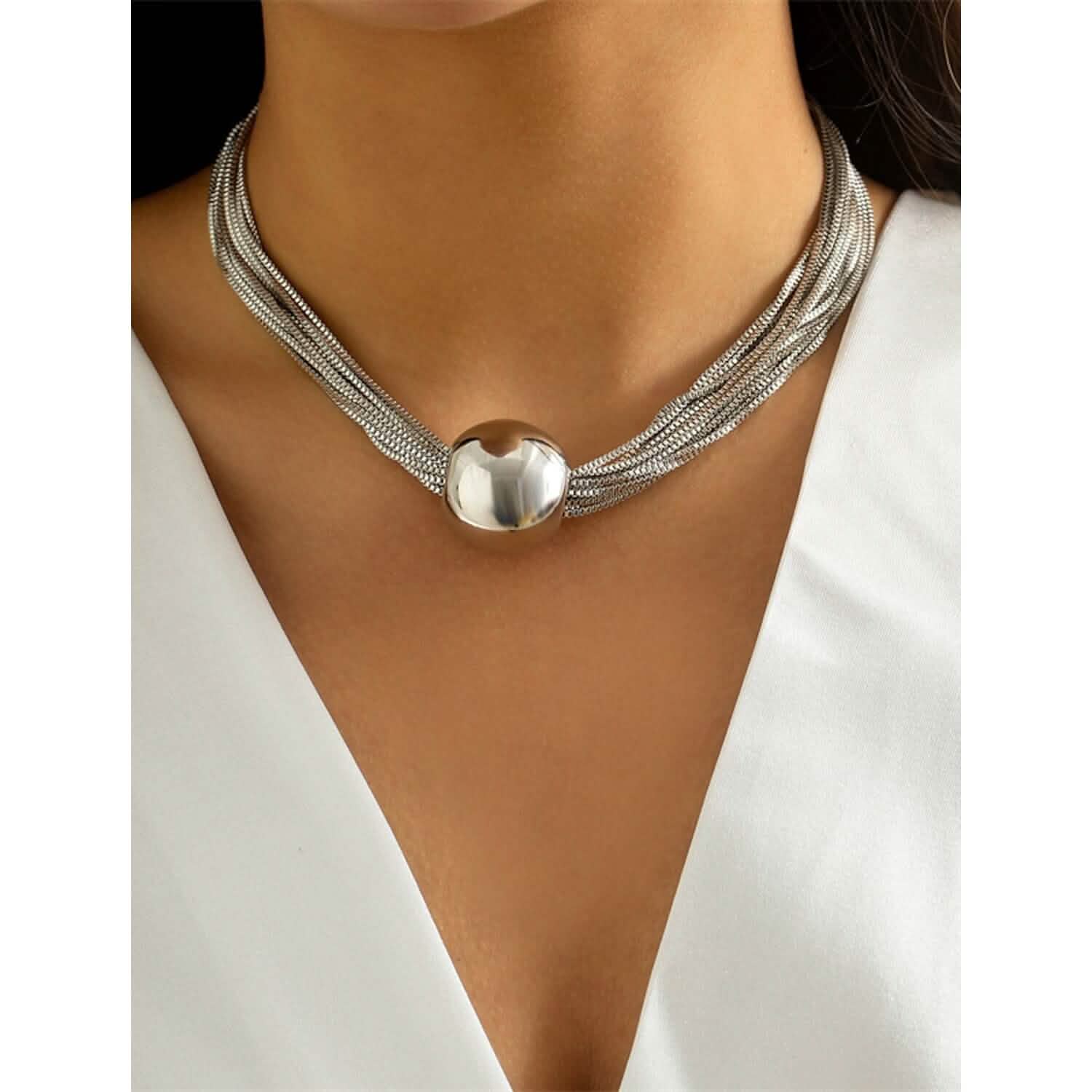 Image of Women's Contemporary Street Geometry Necklace