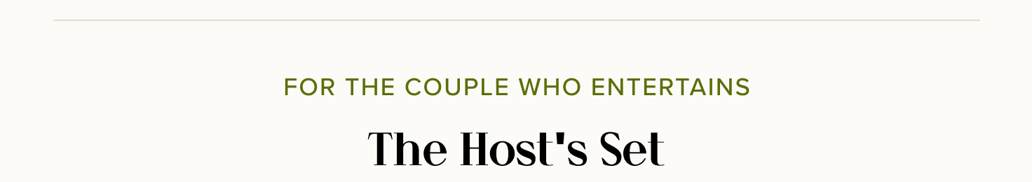 For the couple who entertains, The Host's Set