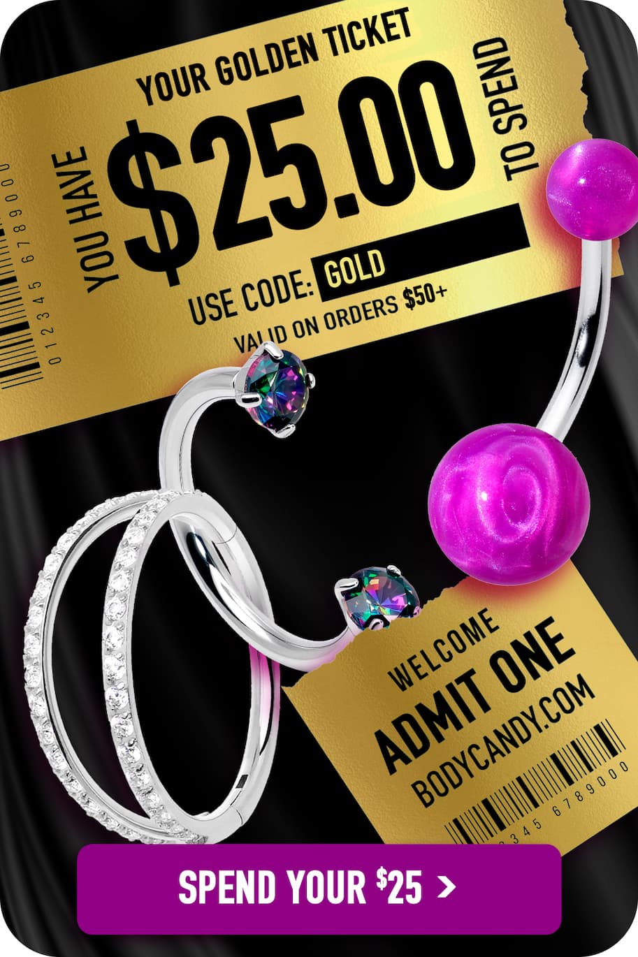 $25 off your order of $50+ with code: GOLD