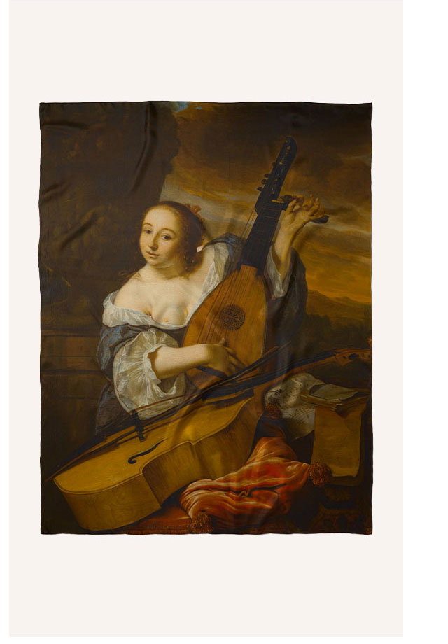Van der Helst The Musician Silk Scarf