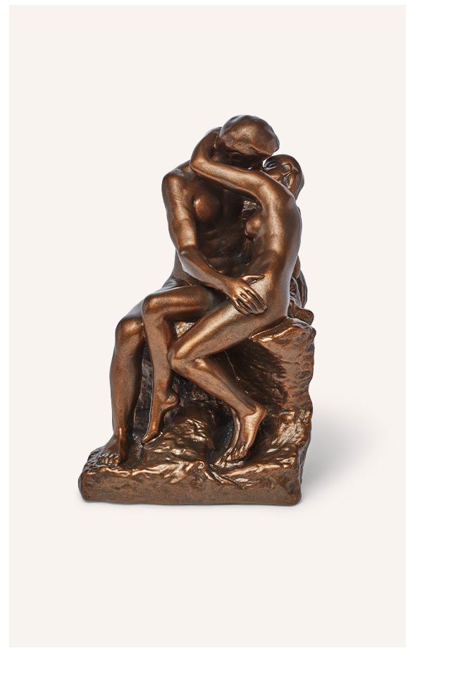 Auguste Rodin: The Kiss Bronze-Toned Sculpture