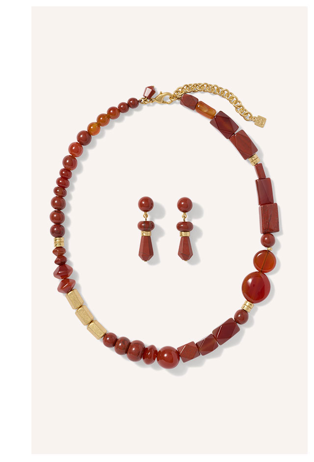 Nishapur Beaded Necklace and Earrings Set