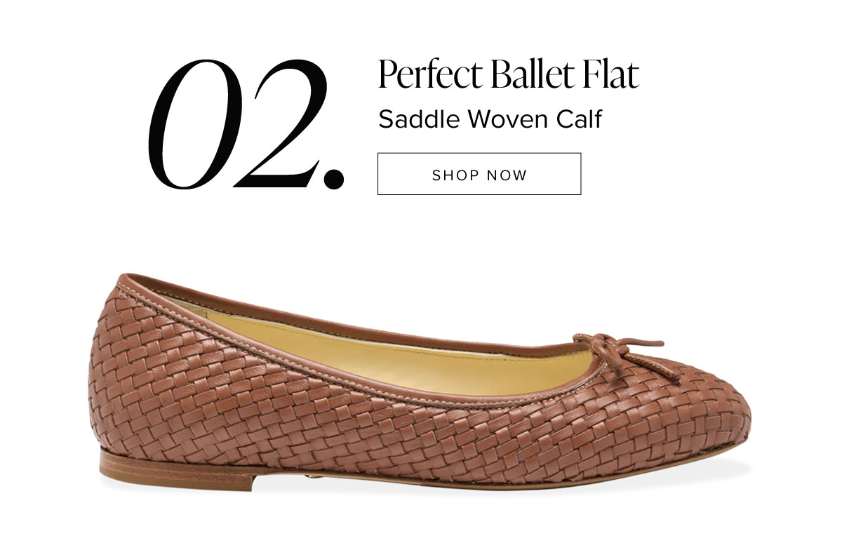 Perfect Ballet Flat: Saddle Woven Calf