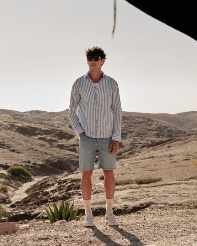 Relaxed denim shorts | Stone Used Denim