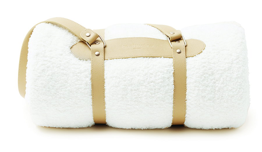 Link to Leather Throw Carrier in Warm Sand