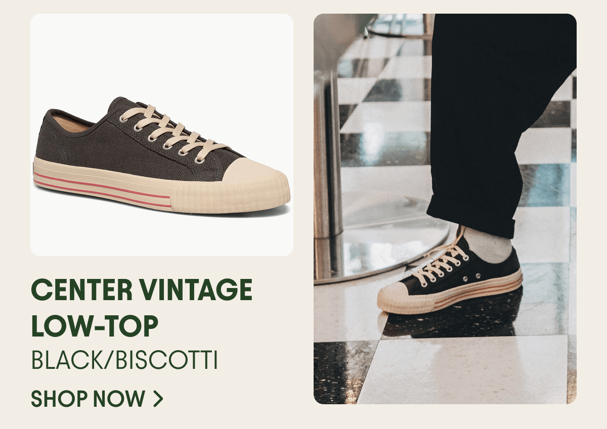Center Vintage Low-Top | Black/Biscotti