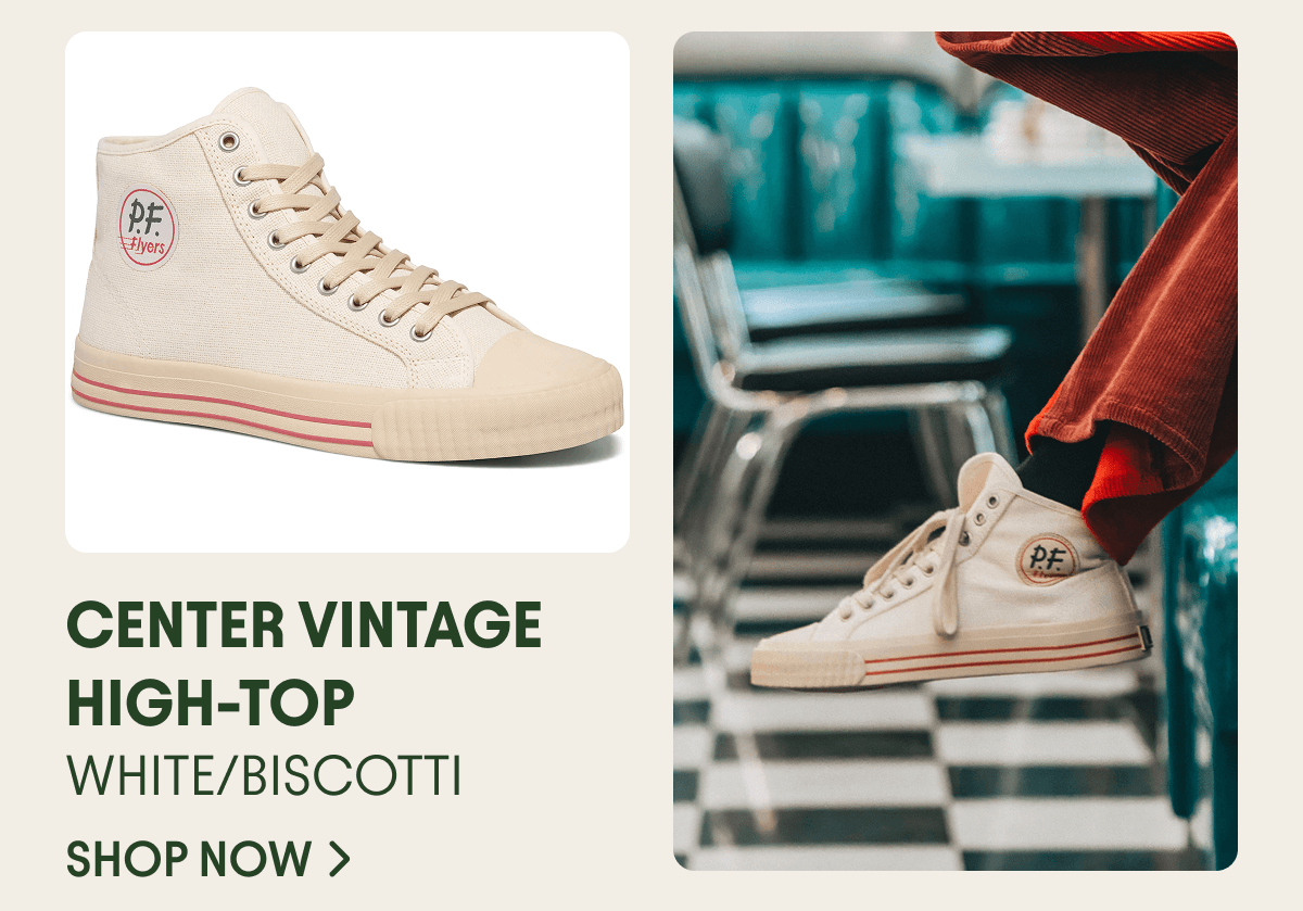 Center Vintage High-Top | White/Biscotti