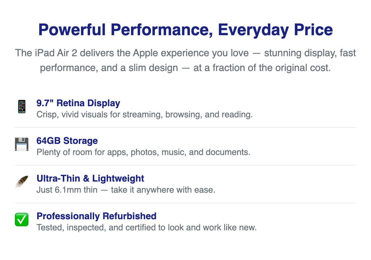 Benefits of the iPad Air 2