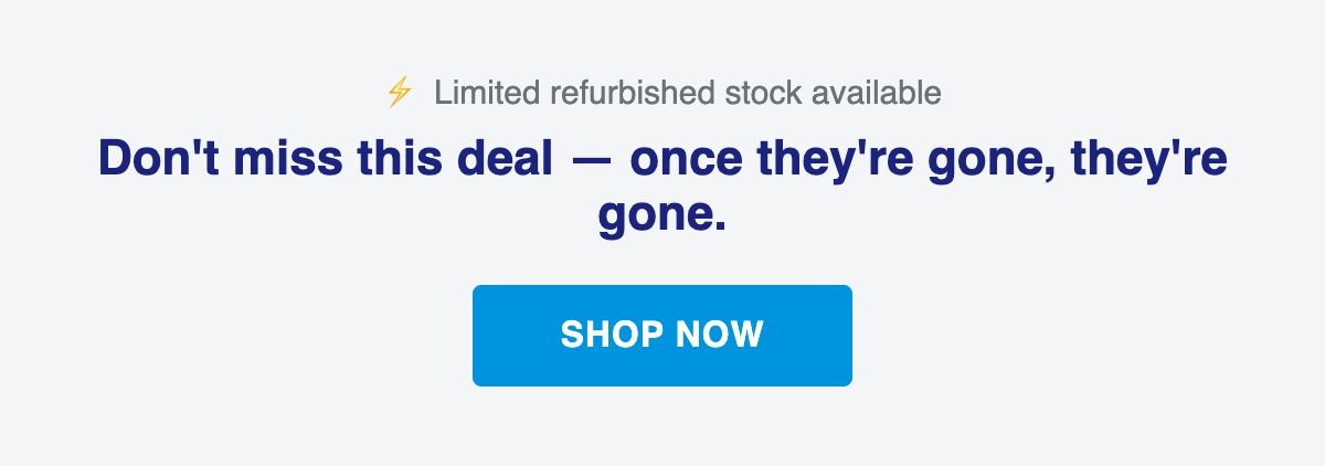 Shop now - limited stock available