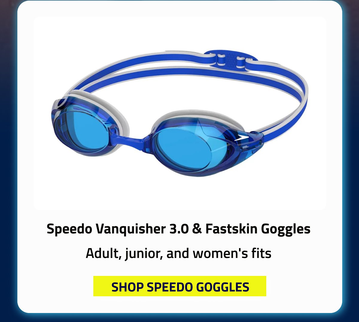 Speedo Vanquisher 3.0 & Fastskin Goggles Adult, junior, and women's fits shop speedo goggles