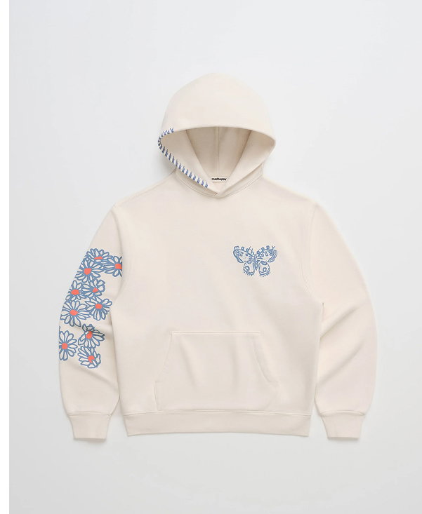 Butterfly Midweight Fleece Zip Up - Vanilla