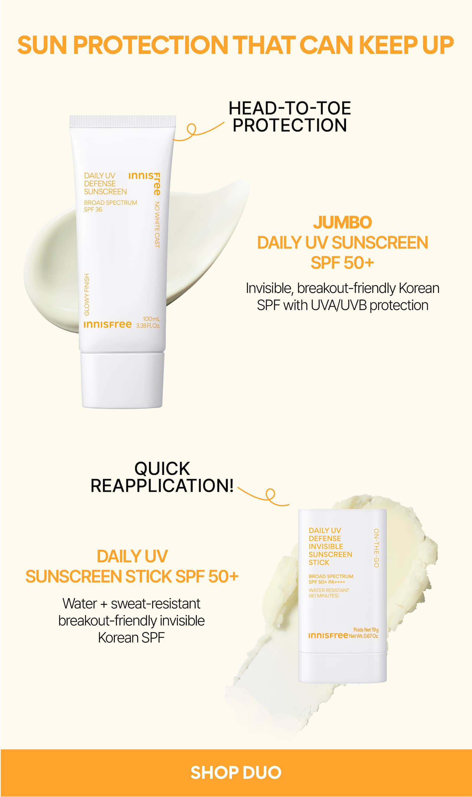 THE FACE & BODY SPF DUO