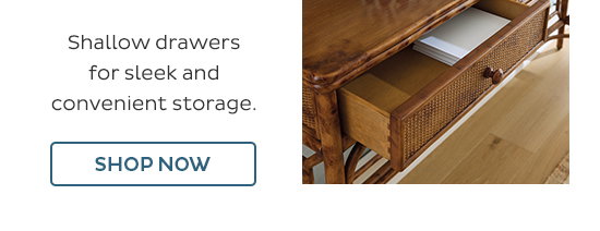 Shallow drawers for sleek and convenient storage. - Shop Now