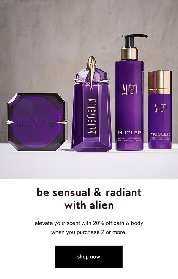 be sensual & radiant with alien