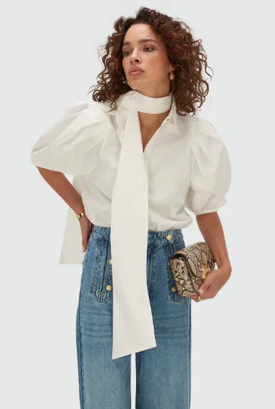 JV-SYLVIANA regular fit blouse - off white