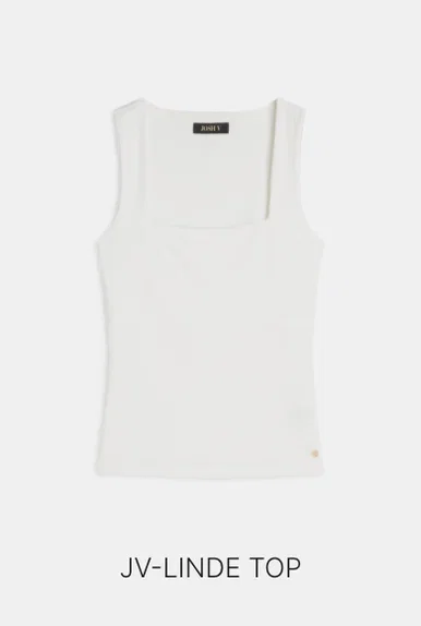 JV-LINDE slim fit top - off white