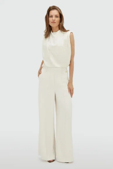 JV-KIANA losvallende top - off white