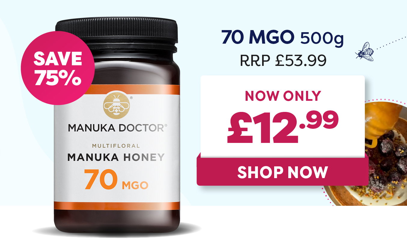 70 MGO 500g RRP £53.99 Now only £12.99. SHOP NOW