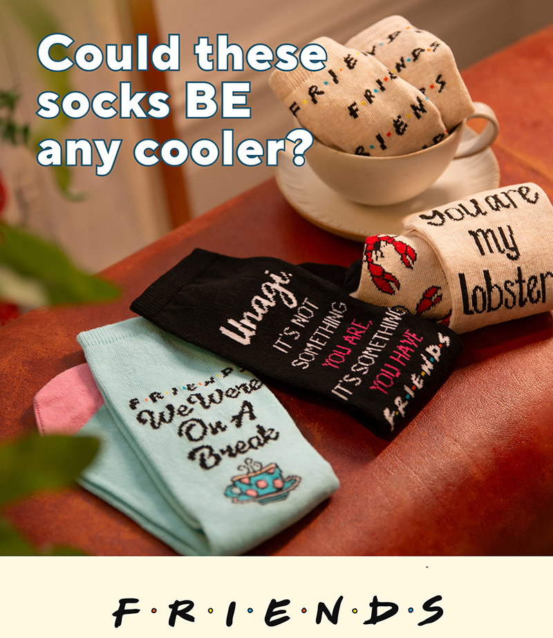 Is happiness watching Friends over and over? These socks are for you!