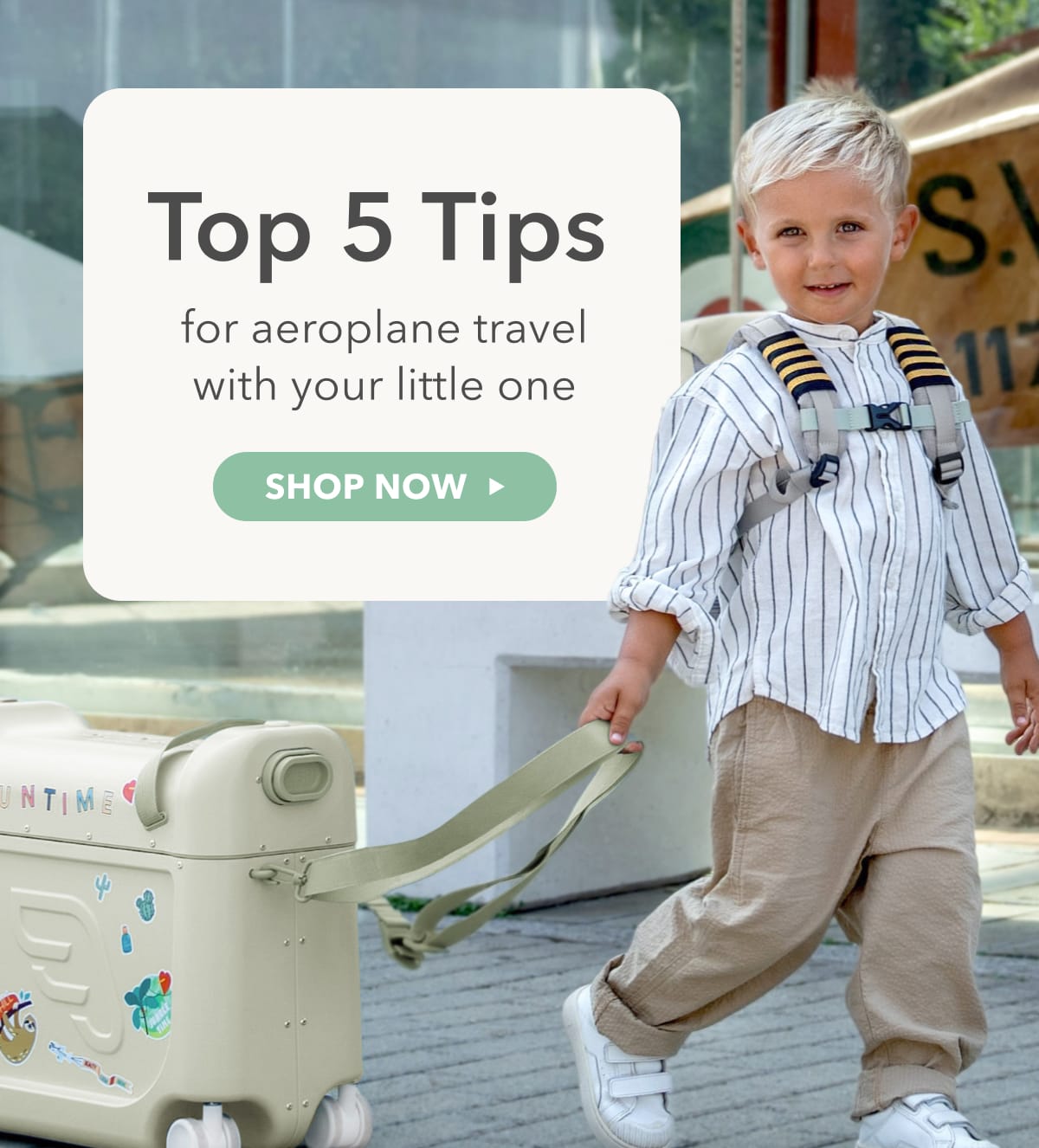 Top 5 tips for aeroplane travel with your little one - SHOP NOW 