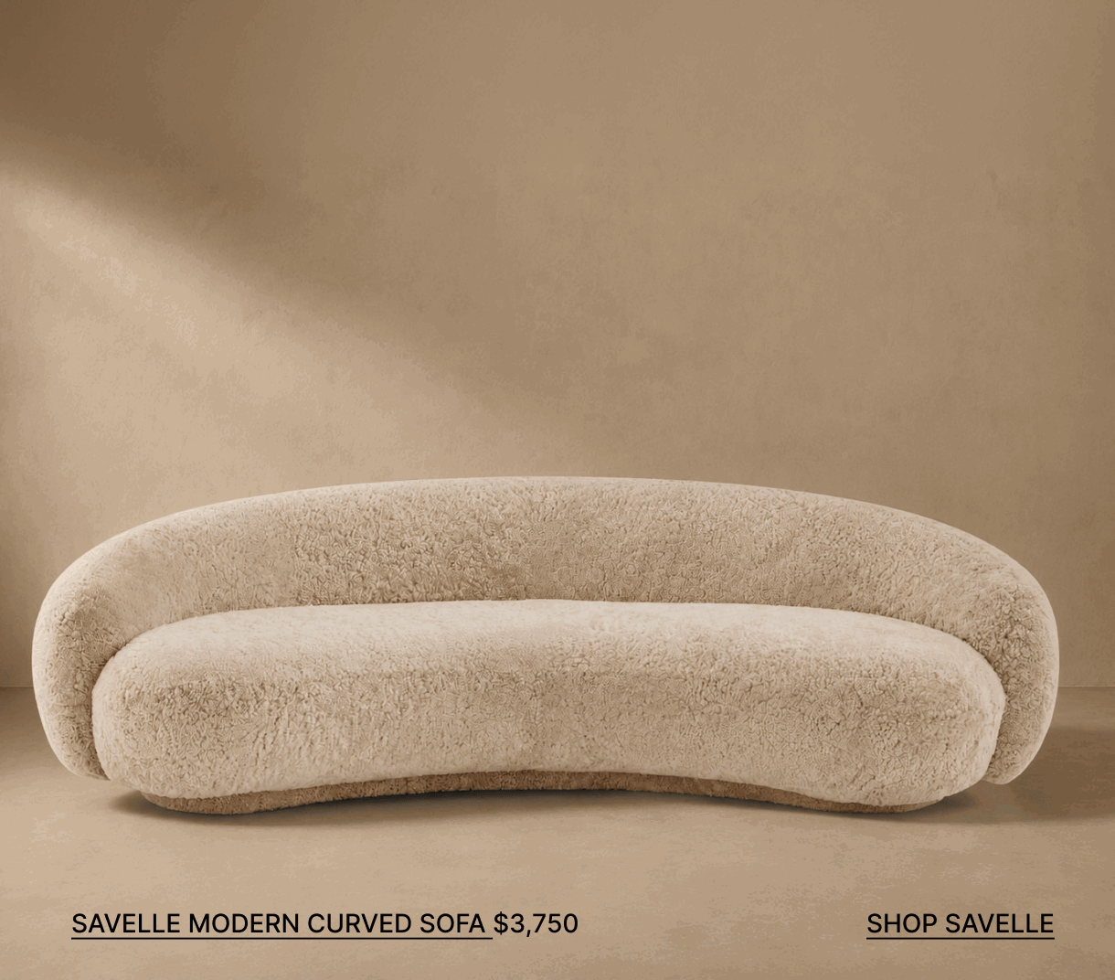 SAVELLE MODERN CURVED SOFA - $3,750 – SHOP SAVELLE