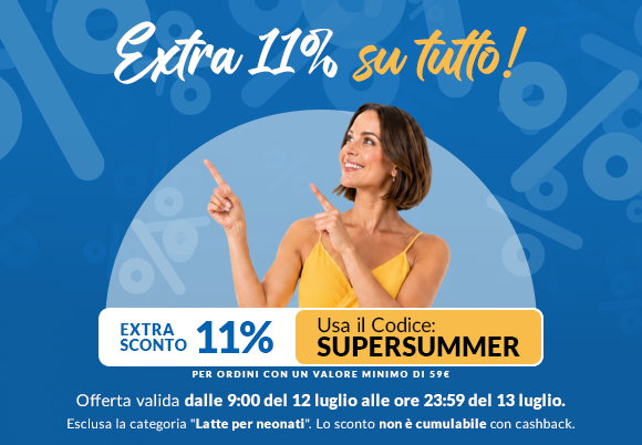 Extra sconto del 11% su una spesa minima di €59, affrettati!