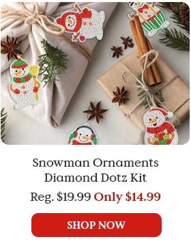 Snowman Ornaments Diamond Dotz