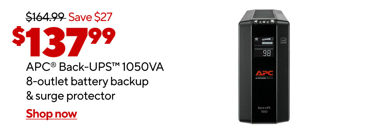 Save $27 off APC BACKUP PRO 1050VA 8 OUT