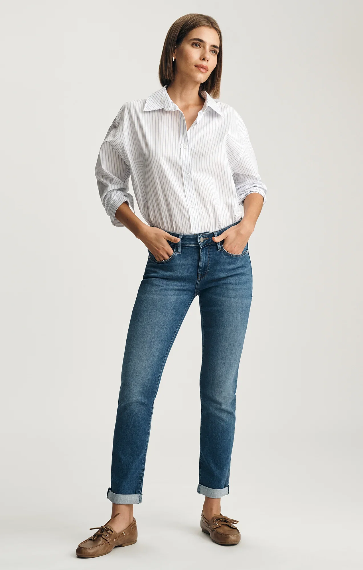 Image of EMMA SLIM BOYFRIEND IN MID SUPERSOFT