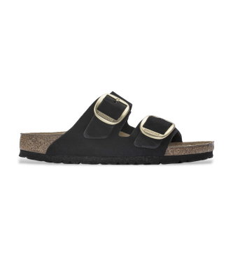 Sandalias de Piel Arizona Big Buckle Lenb (Ajuste Estrecho) negro