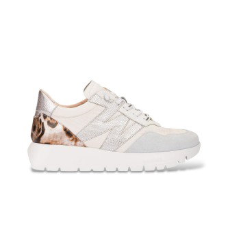 Zapatillas de Piel Odisei blanco roto