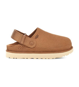 Zuecos de Piel Goldenstar marrón