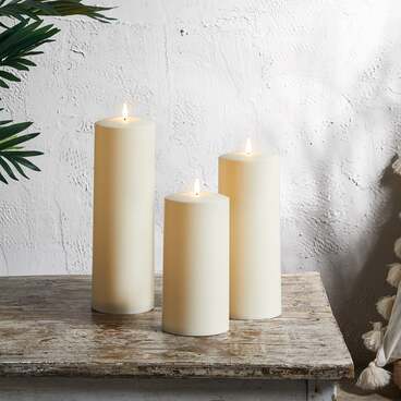 Large TruGlow® Waterproof Outdoor Candle Trio