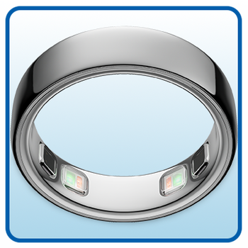 Oura Ring 5 Silver Smart Ring Bundle: Additional Charger + Additional Year of Manufacturer’s Warranty, Sizes 7-11