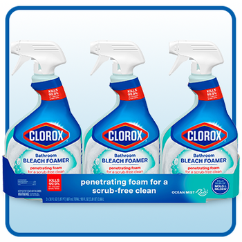 Clorox Bathroom Bleach Foamer, 30 fl oz, 3-Count