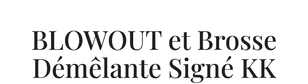 BLOWOUT et Brosse Démêlante Signé KK