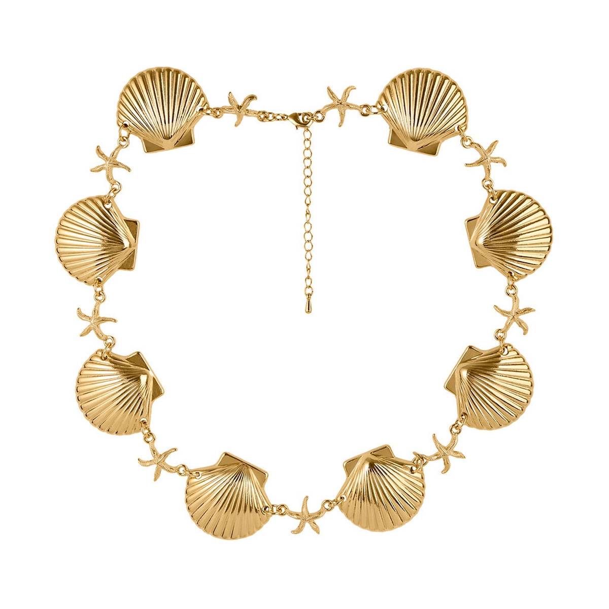 Gold Statement Shell Necklace