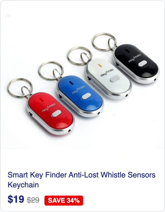 Smart Key Finder Anti-Lost Whistle Sensors Keychain