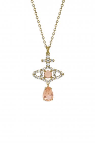 Olympia Cz Drop Pendant Gold