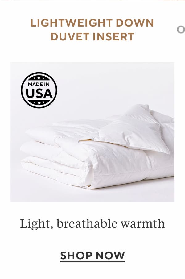Lightweight Down Duvet Insert Light, breathable warmth Shop Now