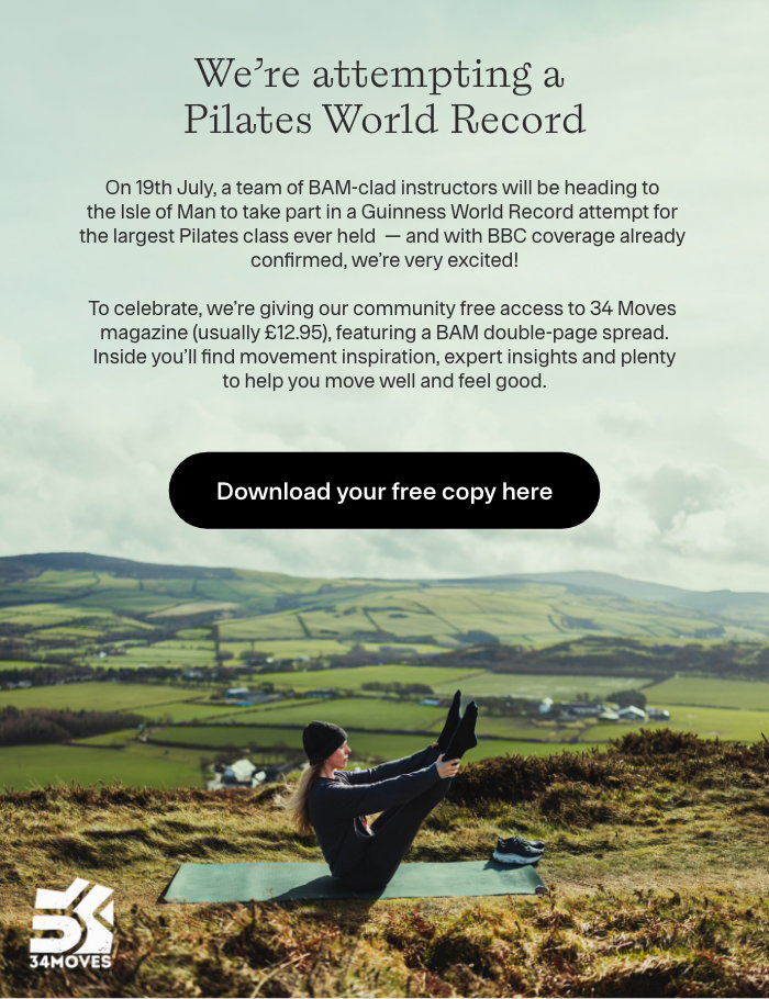 We're attempting a Pilates World Record. Download your free copy here