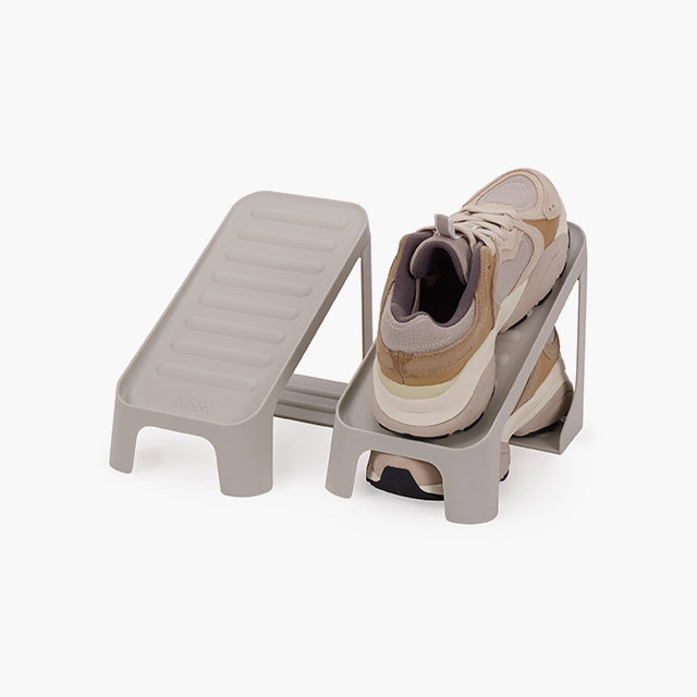 Shoe-In™ Compact 2-piece Ecru Shoe Caddy
