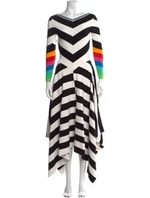 Striped Midi Length Dress